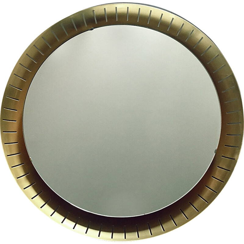 Scandinavian vintage Backlit mirror - 1960s
