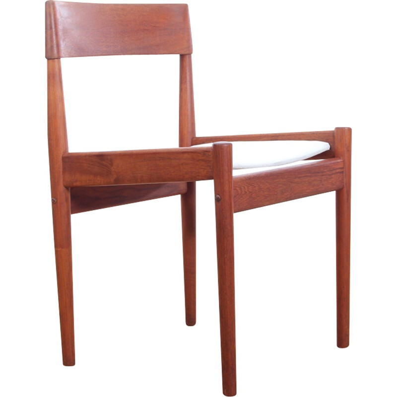 Suite de 6 chaises vintage en teck modèle PJ 3-2, Assise sur mesure de Grete Jalk - 1960