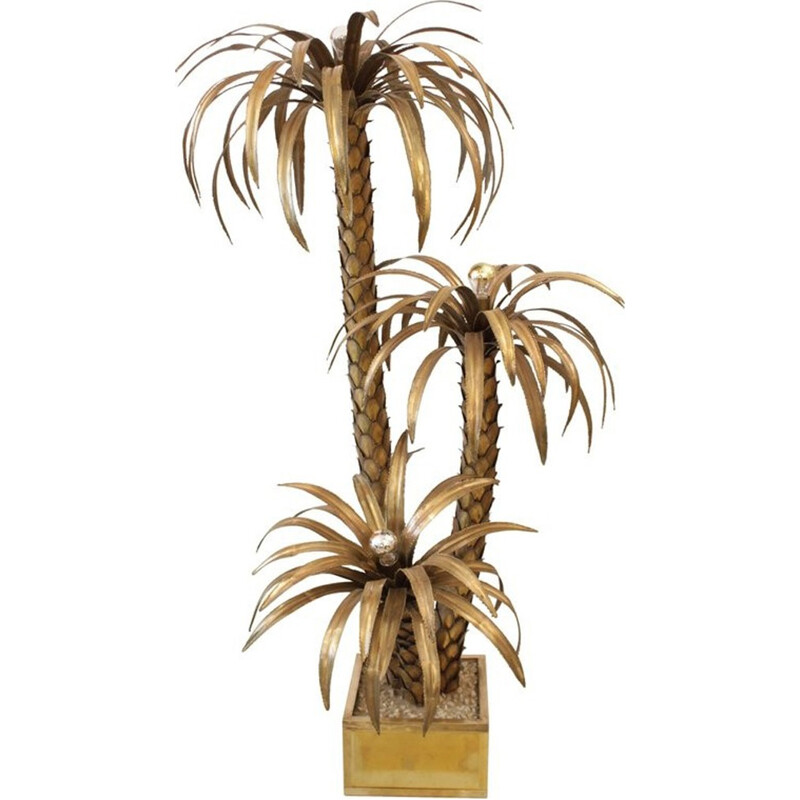 Palm tree lamp vintage for Maison Jansen - 1970s