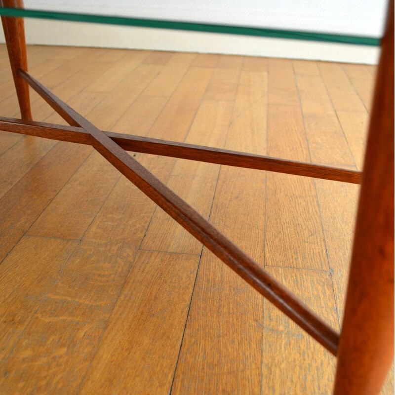 Coffee table vintage with double trays - 1960s