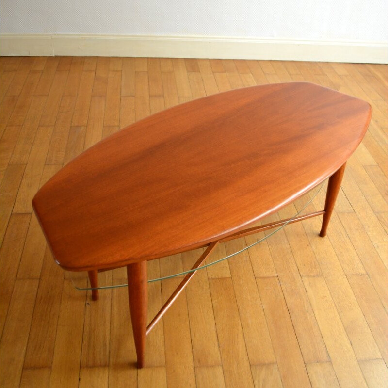 Table basse vintage à double plateaux - 1960