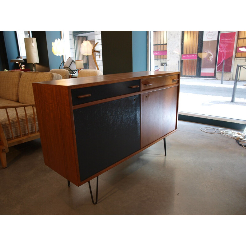 Vintage Danish teak sideboard 2 colours - 1960s