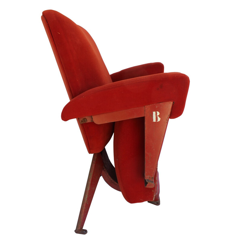 Theatre vintage red armchair - 1940s