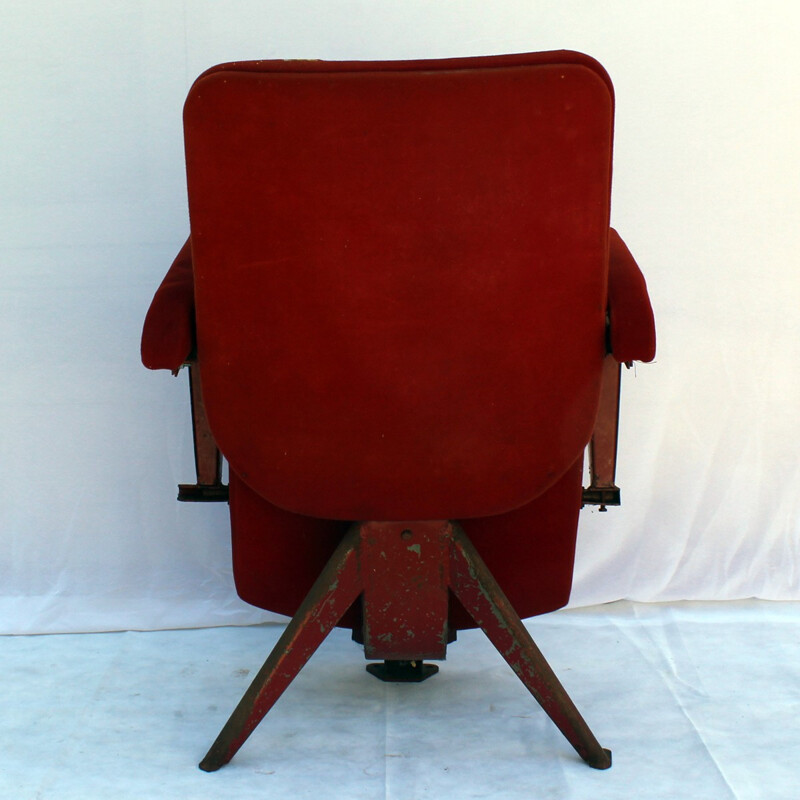 Fauteuil de théâtre vintage rouge - 1940