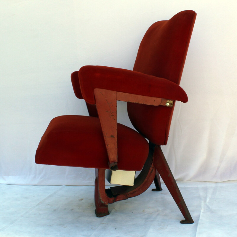 Theatre vintage red armchair - 1940s