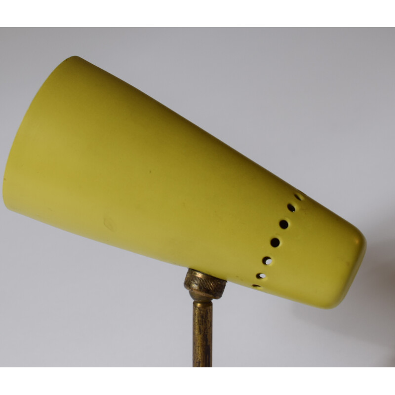 Vintage Yellow "G14" Wall lamp by Pierre Guariche for Disderot - 1950s