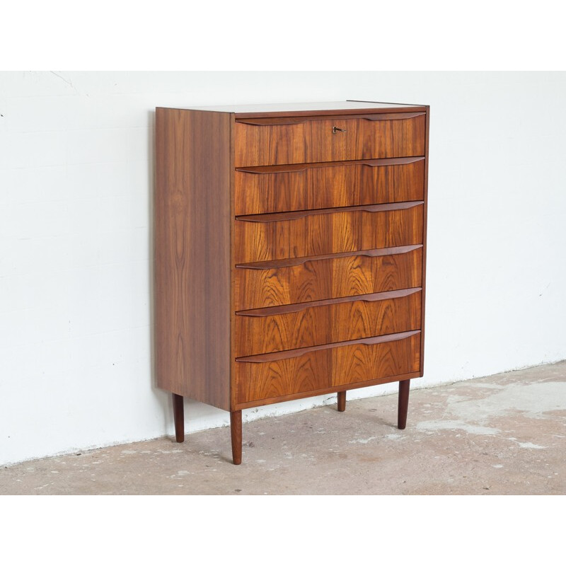 Vintage chest of drawers in teak, 6 drawers - 1960s