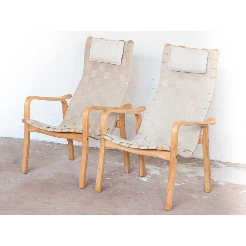 Pair of "Primo" easy chairs by Yngve Ekström for Swedese - 1970s