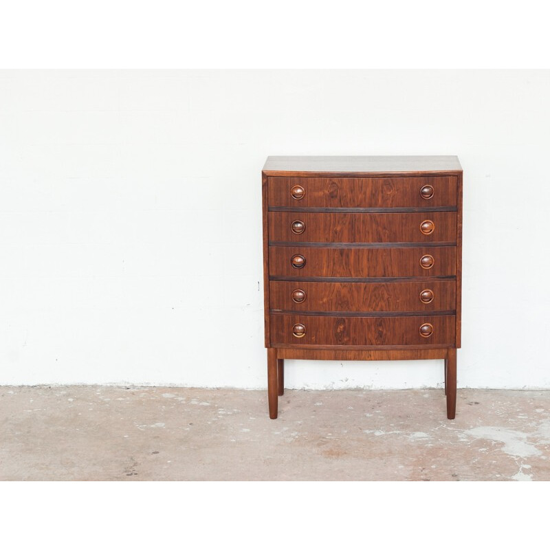 Small chest of drawers in rosewood, 5 drawers by Kai Kristiansen - 1960s