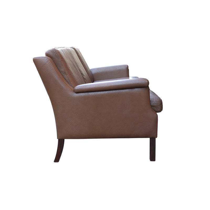 Vintage brown 3-seater sofa - 1950s