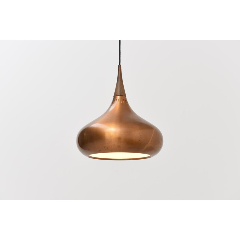 Vintage red copper suspension by Jo Hammerborg for Fog & Morup - 1960s