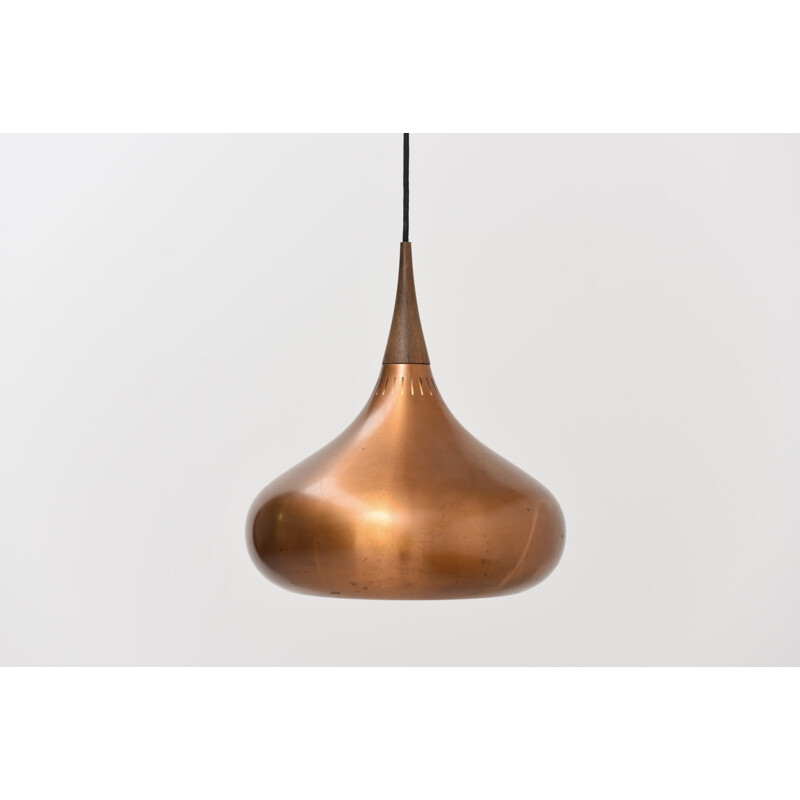 Vintage red copper suspension by Jo Hammerborg for Fog & Morup - 1960s