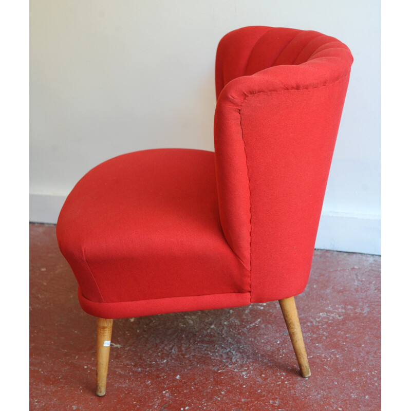 Fauteuil cocktail vintage Coquillage - 1960