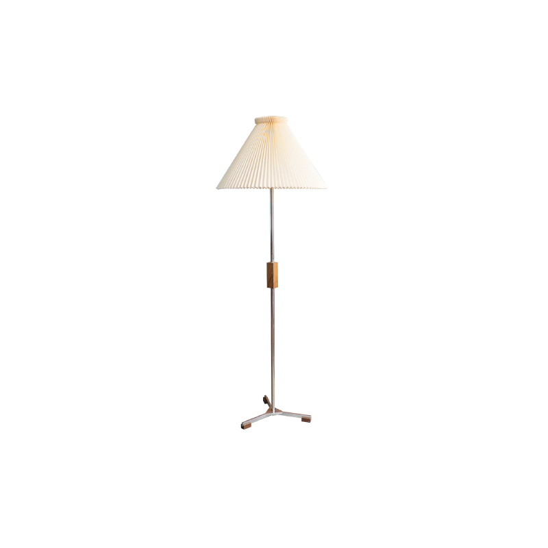 Vintage White Floor Lamp by Jo Hammerborg - 1950s