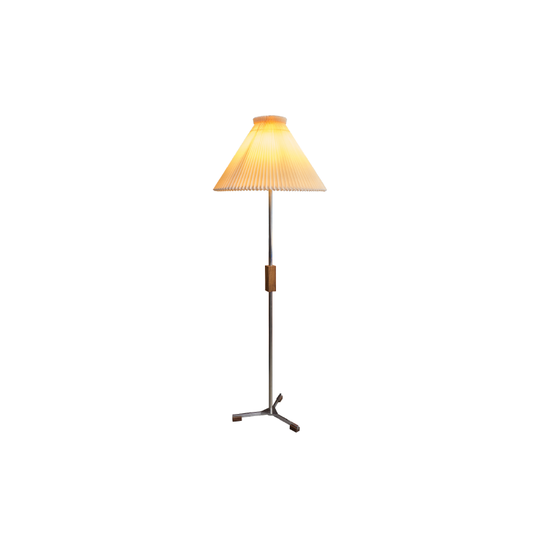 Vintage White Floor Lamp by Jo Hammerborg - 1950s