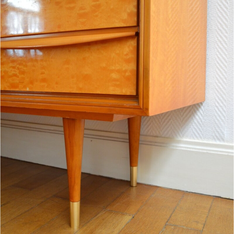 Mid-century Sideboard in wood and glass - 1960s