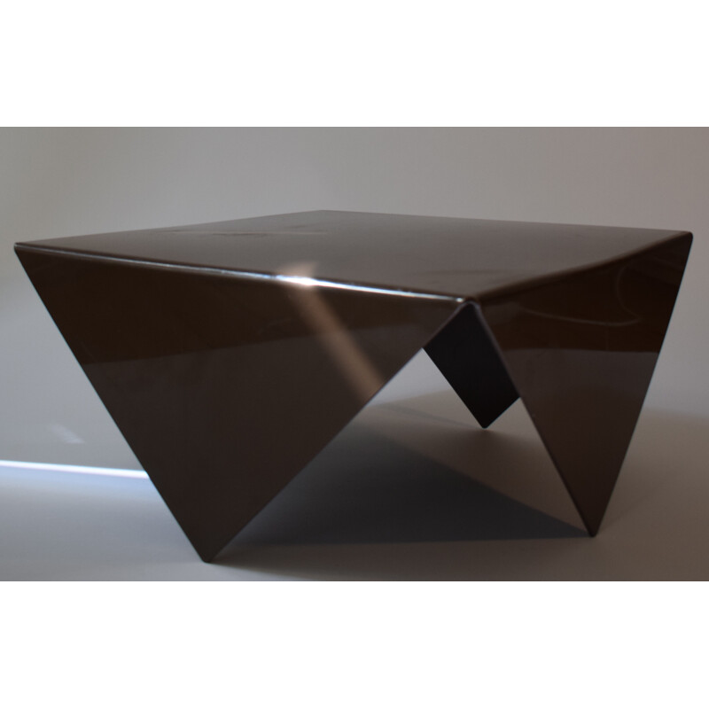 "Mouchoir" Brown Coffee Table by France Bertin for Atelier A - 1970s