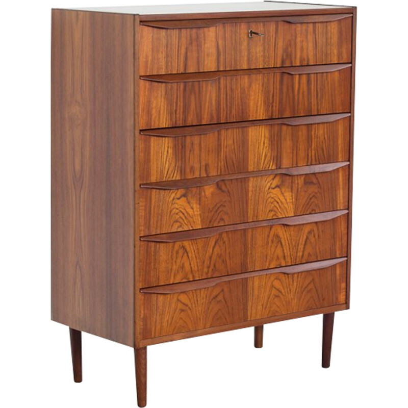 Vintage chest of drawers in teak, 6 drawers - 1960s