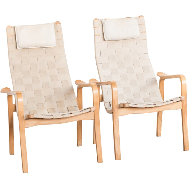 Pair of "Primo" easy chairs by Yngve Ekström for Swedese - 1970s