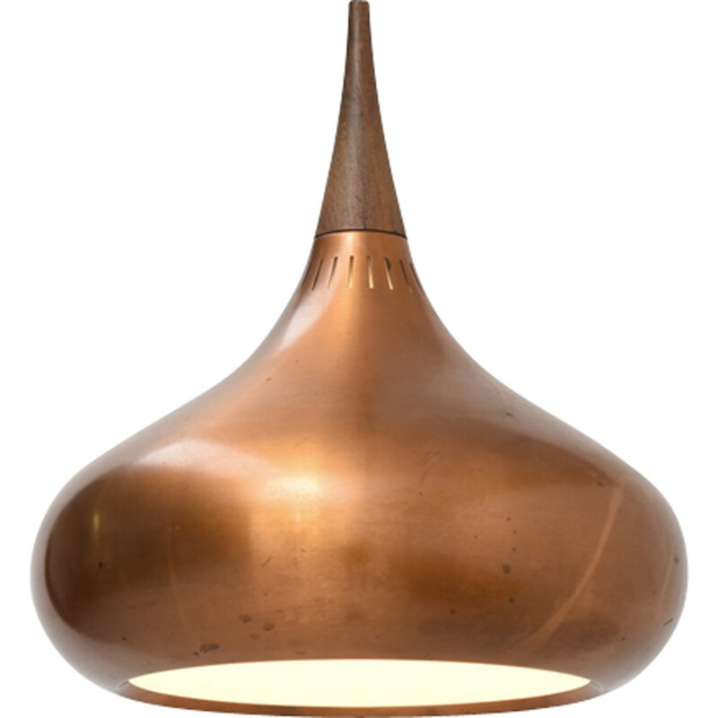 Vintage red copper suspension by Jo Hammerborg for Fog & Morup - 1960s