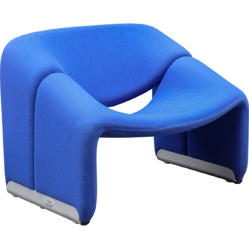 Fauteuil vintage Groovy bleu, Pierre Paulin - 1970