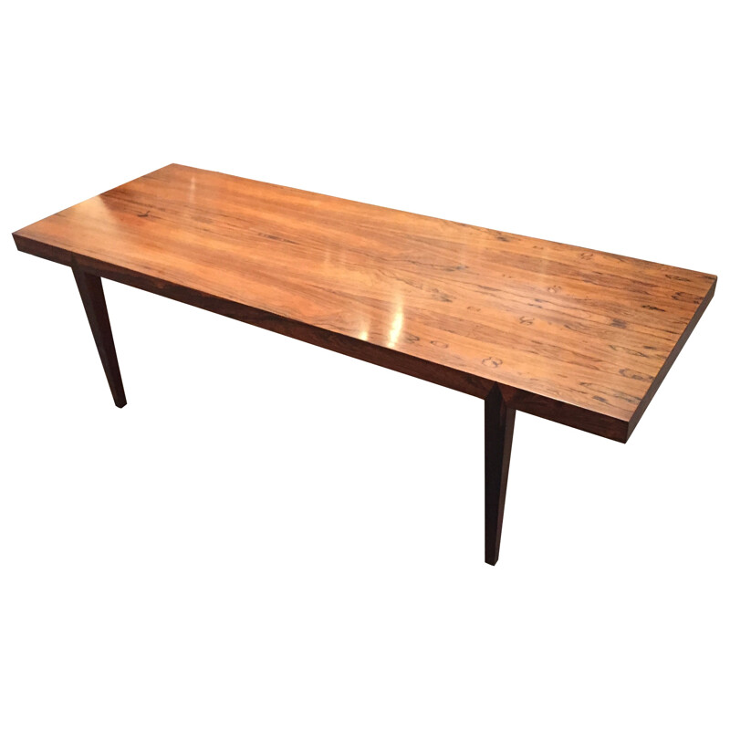 Long coffee table in Brazilian rosewood, Severin HANSEN - 1960s