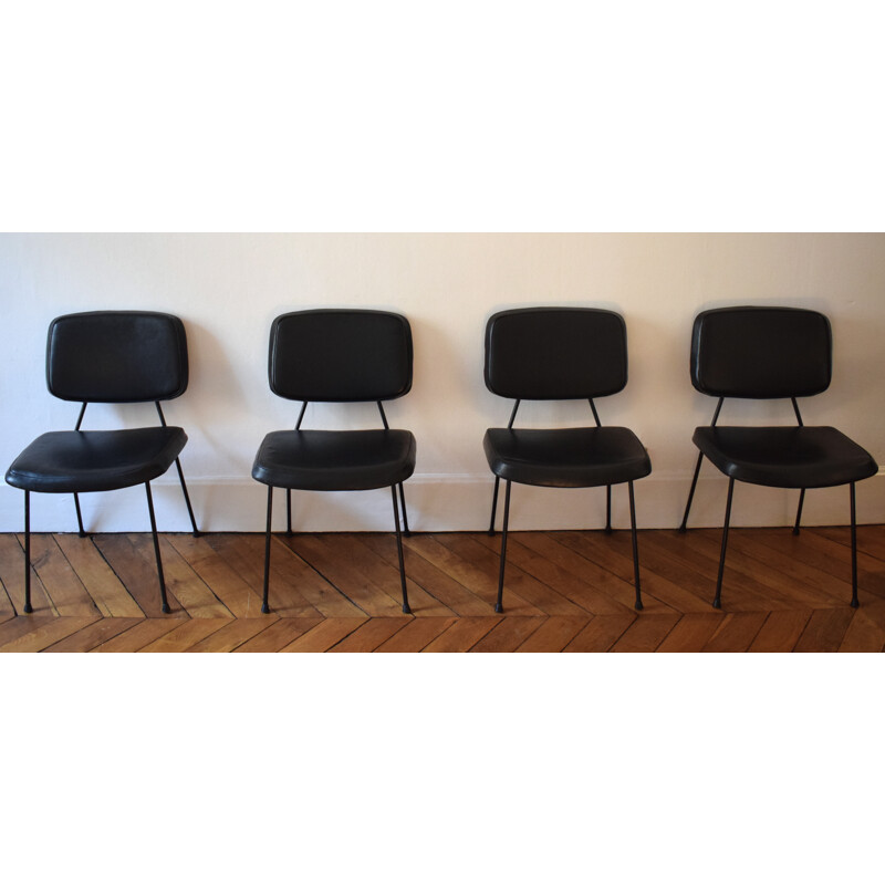 Set of 4 "CM196" chairs by Pierre Paulin for Thonet - 1950s