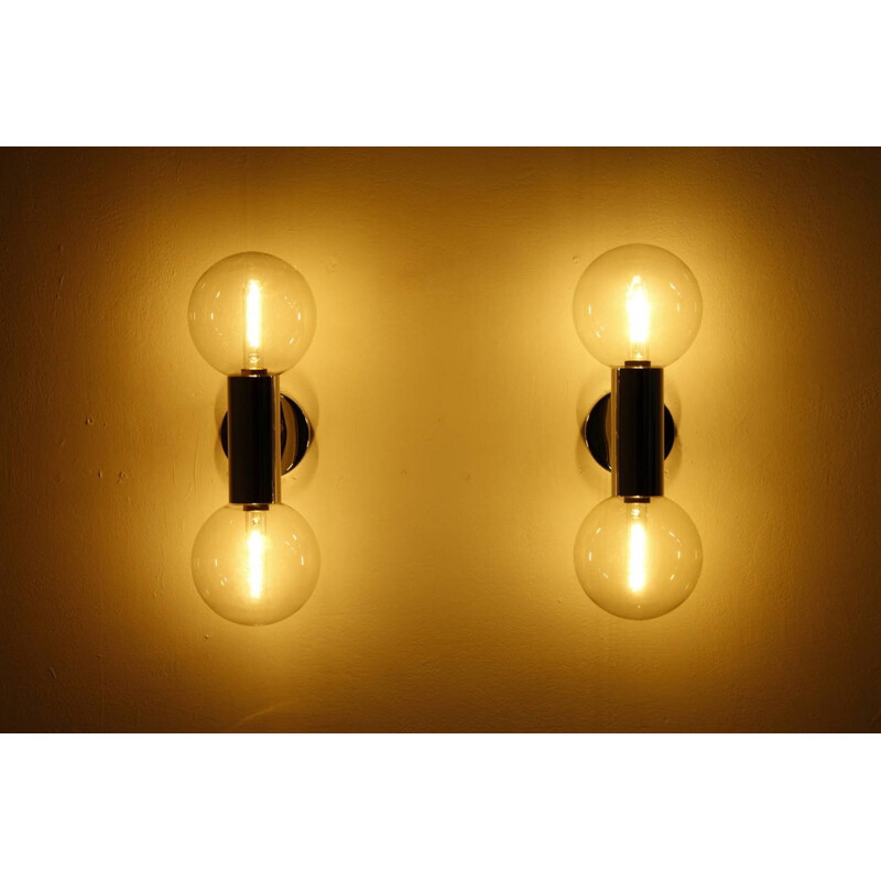 Pair of Vintage Wall Lamps by Motoko Ishii for Staff - 1970s
