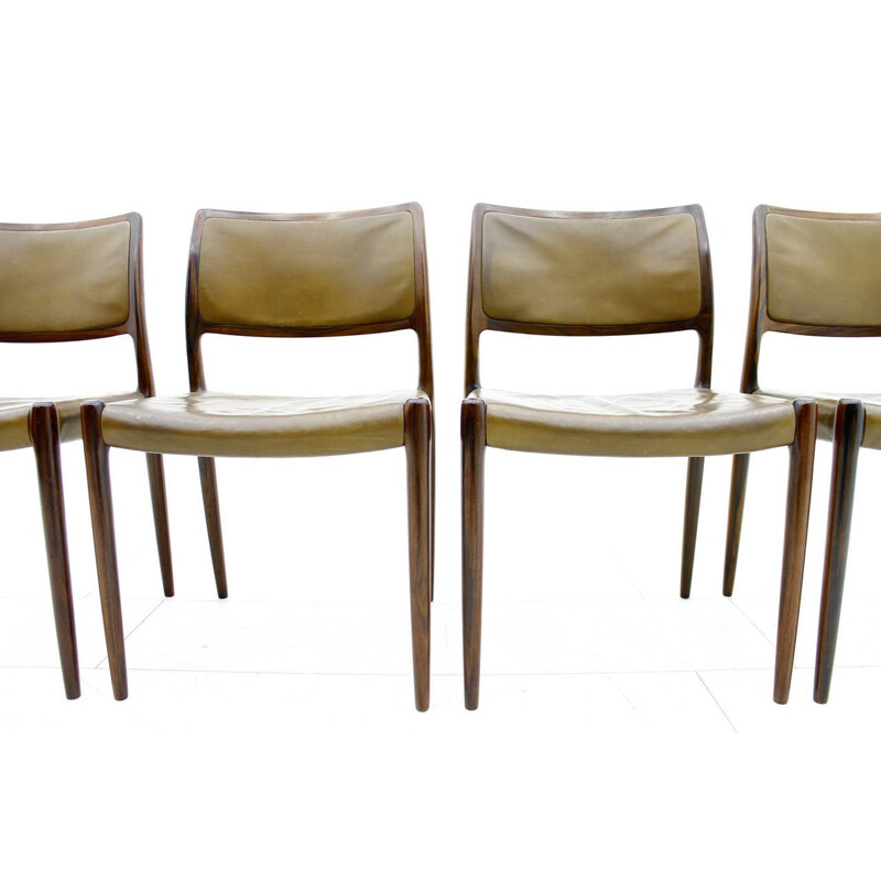 Set of 4 rosewood dining chairs by Niels O. Møller - 1960s