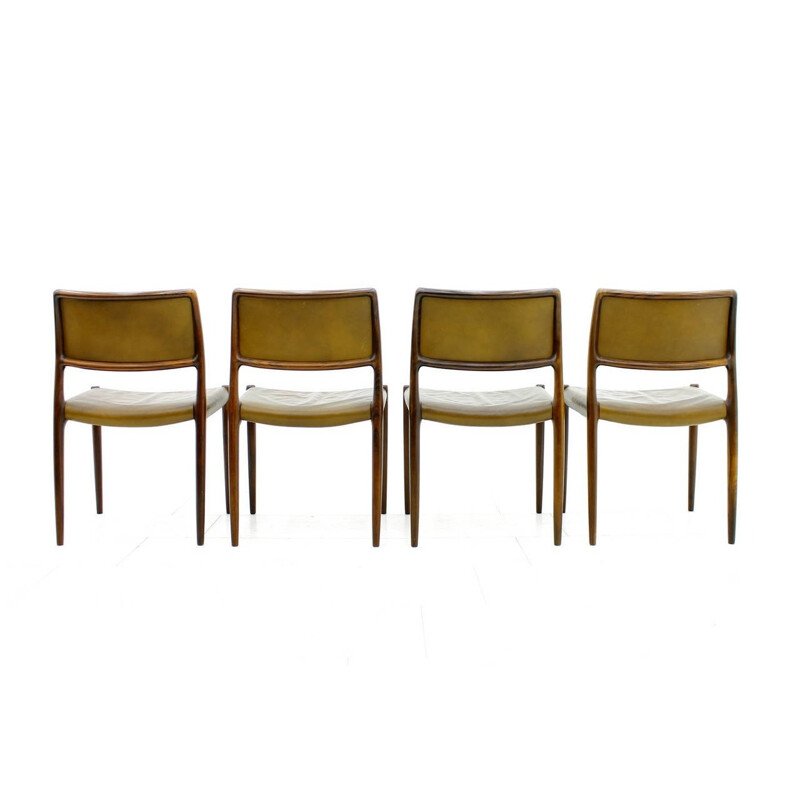 Set of 4 rosewood dining chairs by Niels O. Møller - 1960s