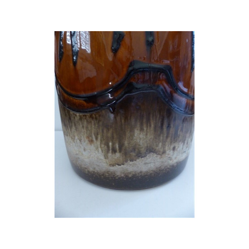 Vase vintage Fat Lava en céramique par W. Germany, Allemagne 1970