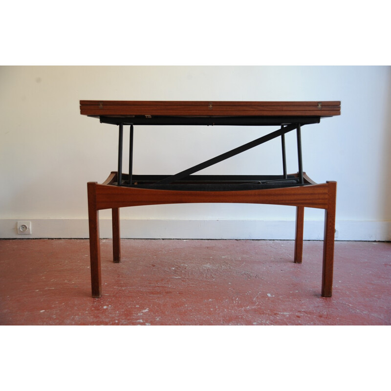 Vintage rosewood table with expansion mechanism - 1950s