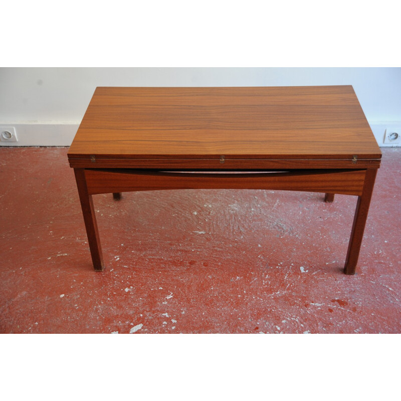 Vintage rosewood table with expansion mechanism - 1950s