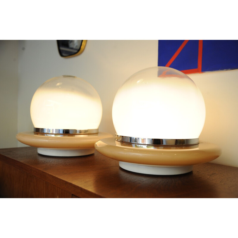 Pair of italianMurano glass lamps - 1960s