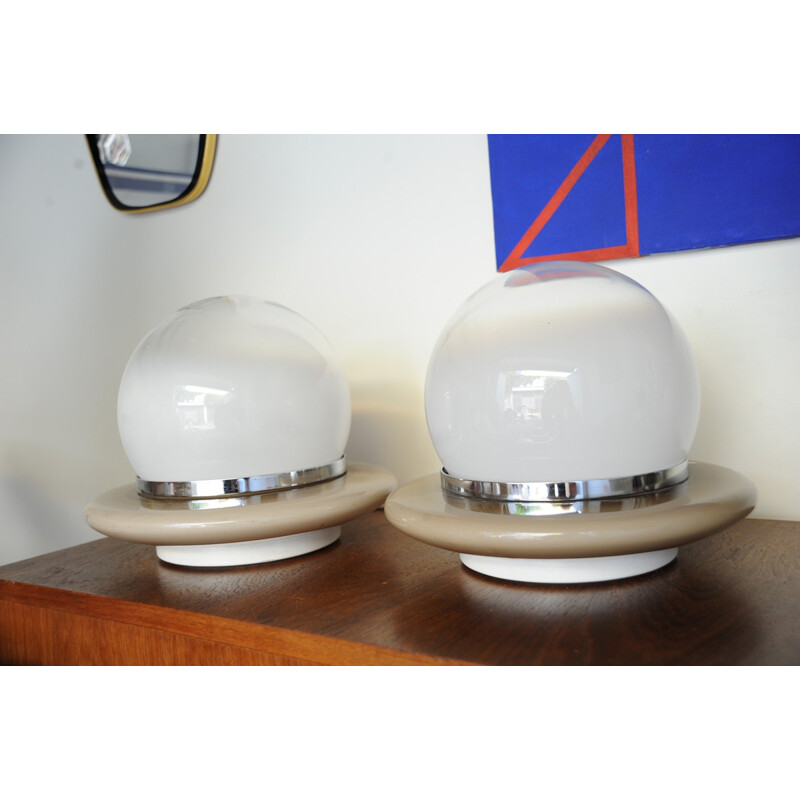 Pair of italianMurano glass lamps - 1960s
