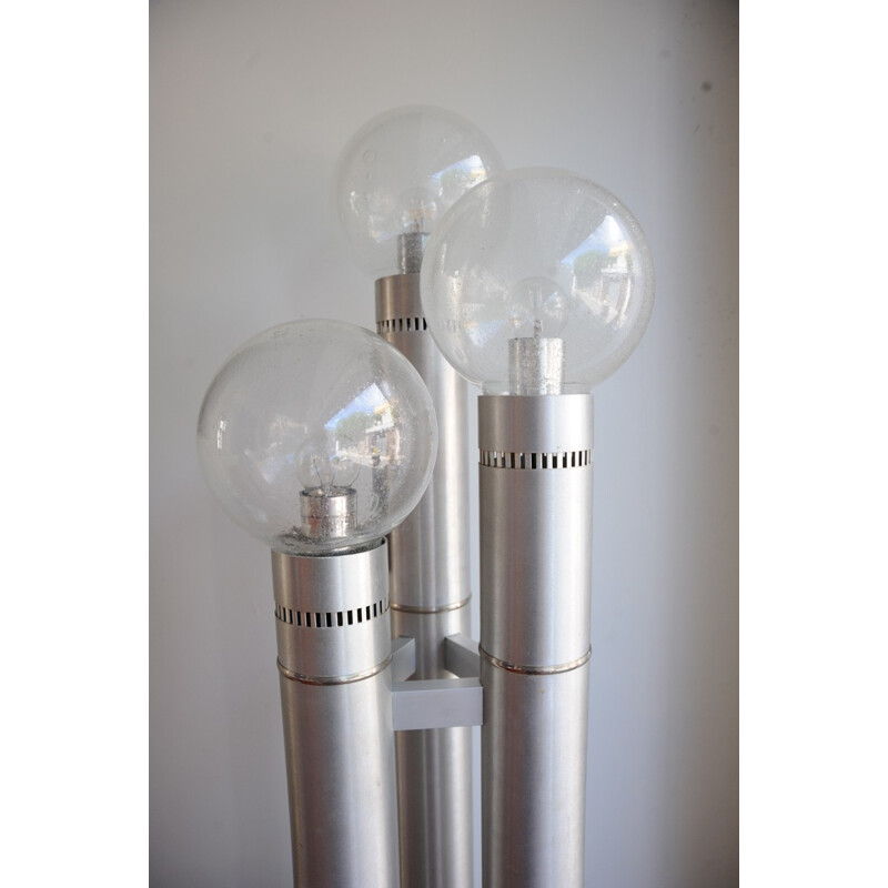 Vintage italian aluminum lamp - 1970s