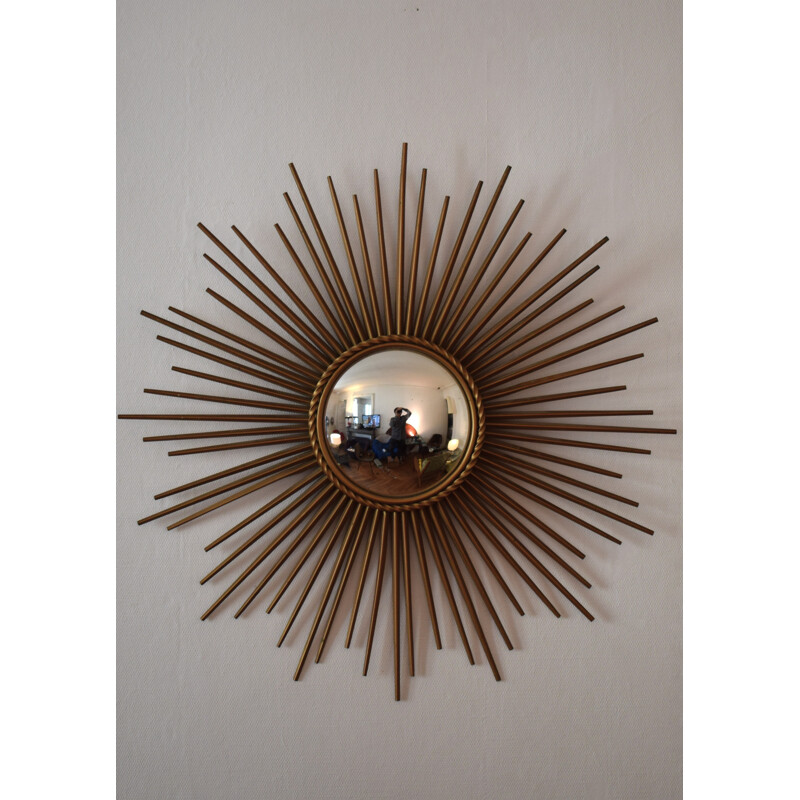 Rounded vintage Mirror for Chaty Vallauris - 1950s