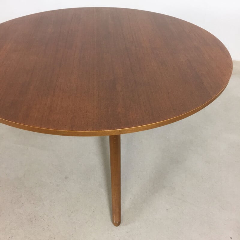 Height adjustable ESS, TEE teak Table by Jürg Bally for Wohnbedarf Zürich - 1950s