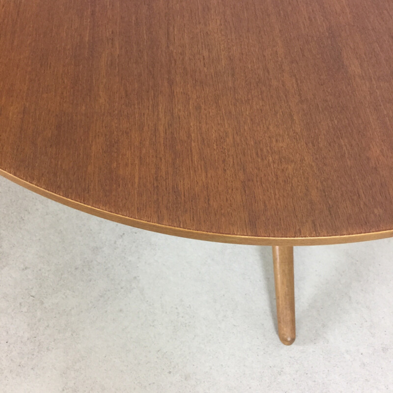 Height adjustable ESS, TEE teak Table by Jürg Bally for Wohnbedarf Zürich - 1950s