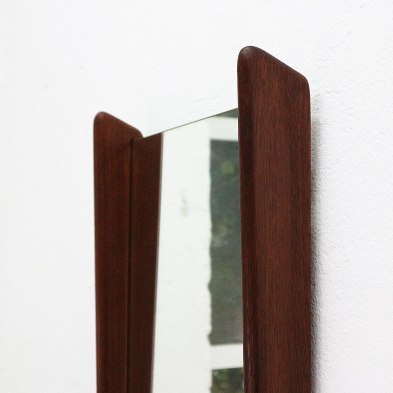 Scandinavian Style wall mirror with teak frame - 1960s