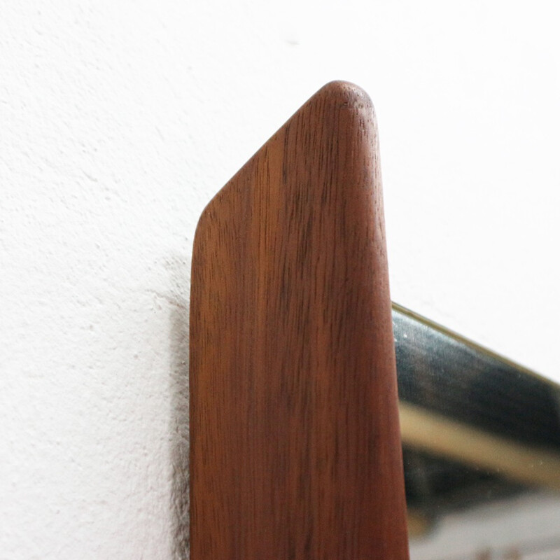 Scandinavian Style wall mirror with teak frame - 1960s