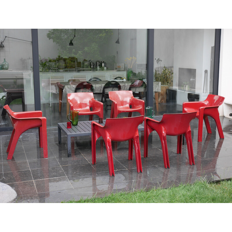 Set of 6 "Gaudi" armchairs of Vico Magistretti Artemide Edition - 1970s