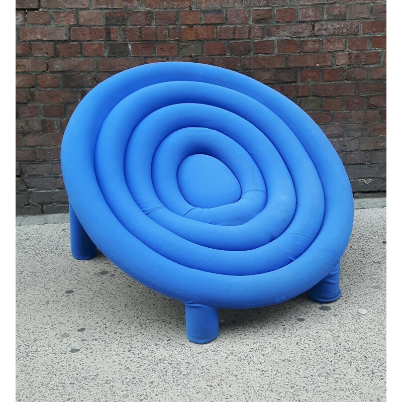 Blue low chair "ioio", Sophie Larger - 1999