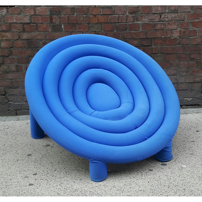 Blue low chair "ioio", Sophie Larger - 1999