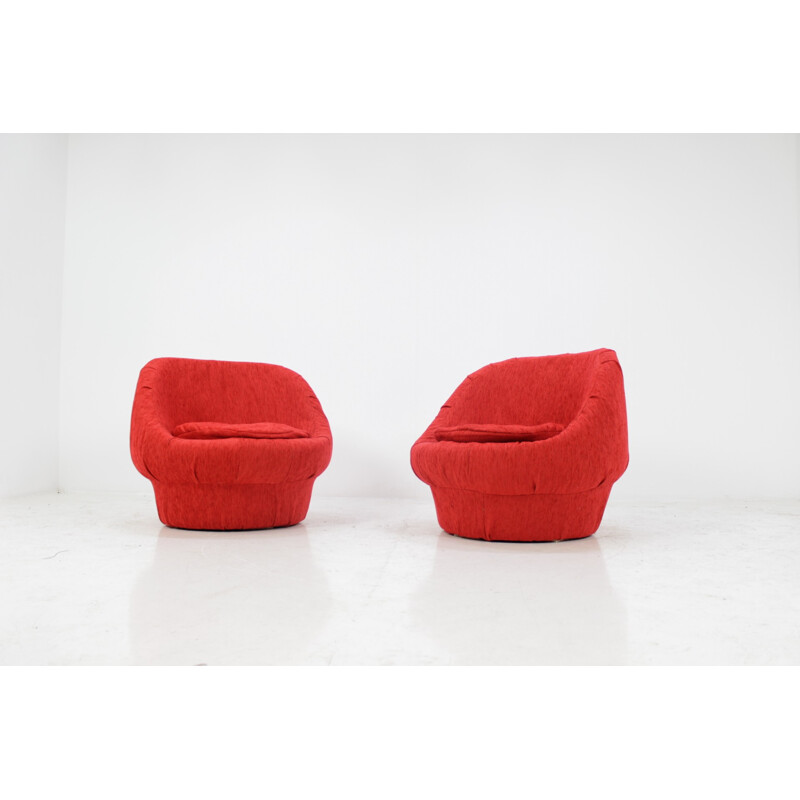 Pair of Mushrooms easy chairs, Czechoslovakia - 1970