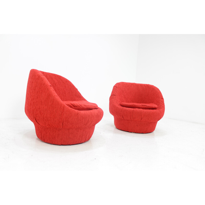 Pair of Mushrooms easy chairs, Czechoslovakia - 1970