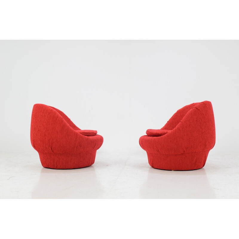 Pair of Mushrooms easy chairs, Czechoslovakia - 1970