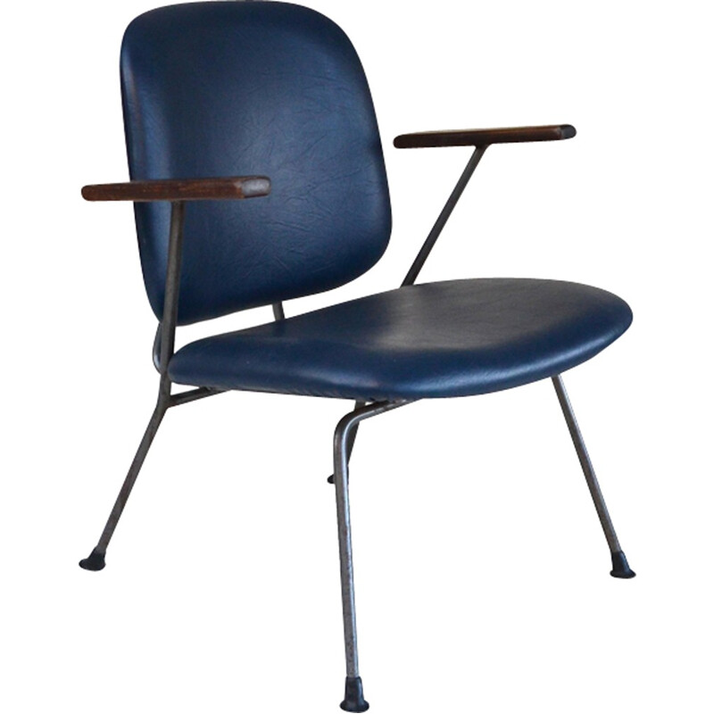 Fauteuil Vintage bleu de W.H Gispen pour Kembo - 1960