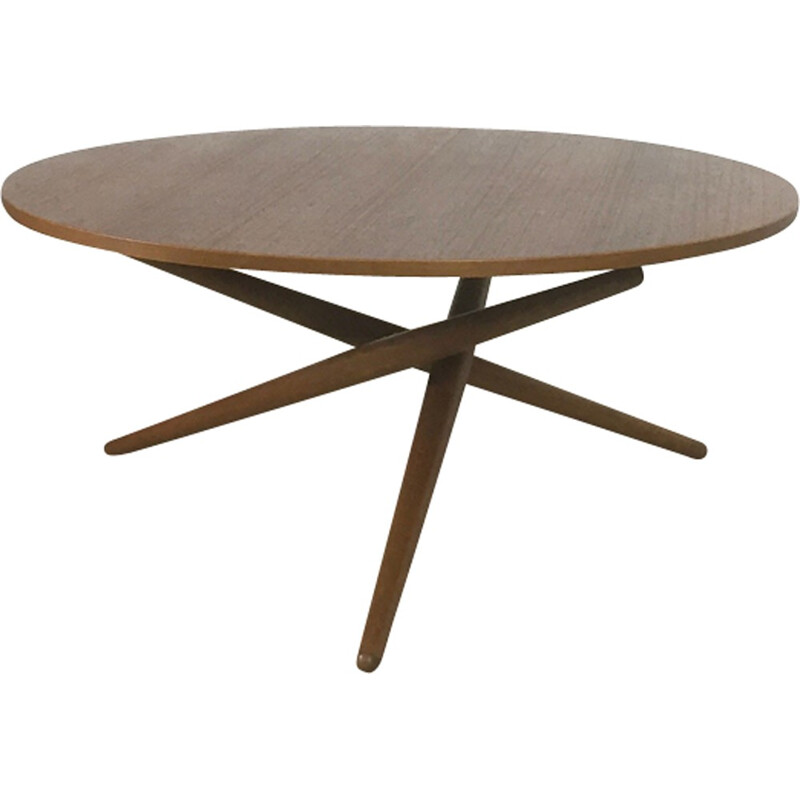 Height adjustable ESS, TEE teak Table by Jürg Bally for Wohnbedarf Zürich - 1950s