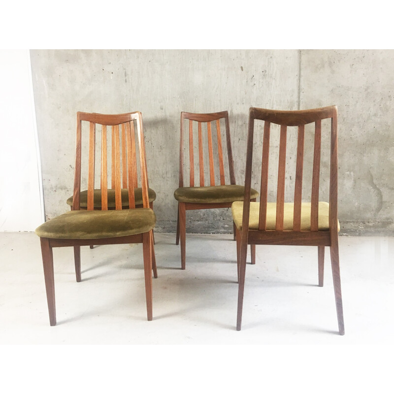 Set of 4 vintage G Plan Fresco dining chairs - 1970s